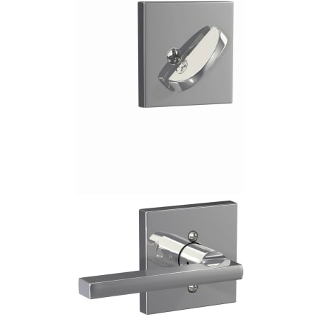 A large image of the Schlage F59-LAT-COL Bright Chrome