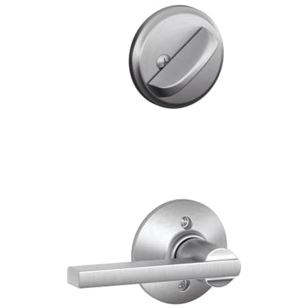 A large image of the Schlage F59-LAT Satin Chrome