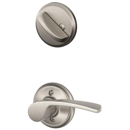 A large image of the Schlage F59-MER-LH Satin Nickel