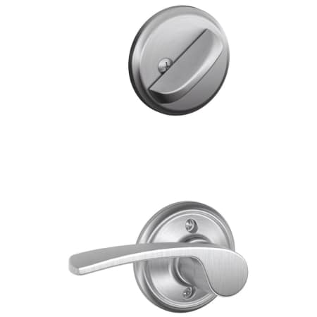 A large image of the Schlage F59-MER-RH Satin Chrome