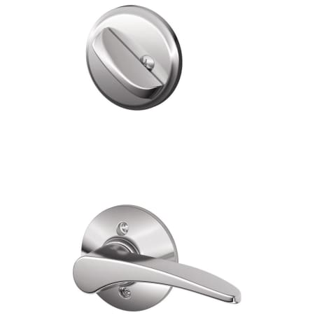 A large image of the Schlage F59-MNH-LH Polished Chrome