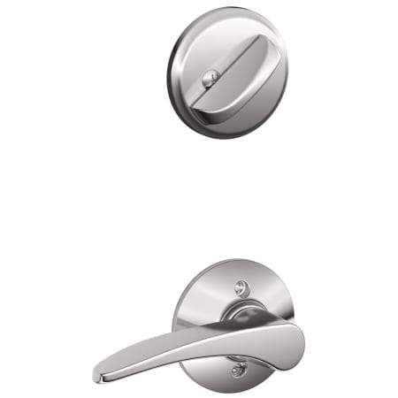 A large image of the Schlage F59-MNH-RH Polished Chrome