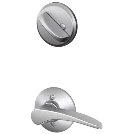 A large image of the Schlage F59-MNH-LH Satin Chrome