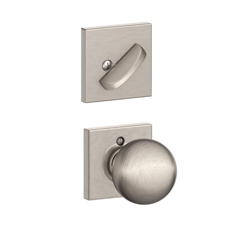 A large image of the Schlage F59-ORB-COL Satin Nickel