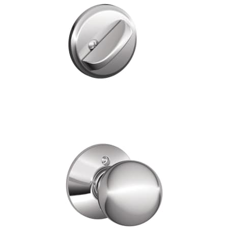 A large image of the Schlage F59-ORB Polished Chrome