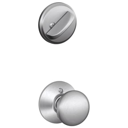 A large image of the Schlage F59-PLY Satin Chrome