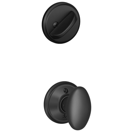 A large image of the Schlage F59-SIE Matte Black