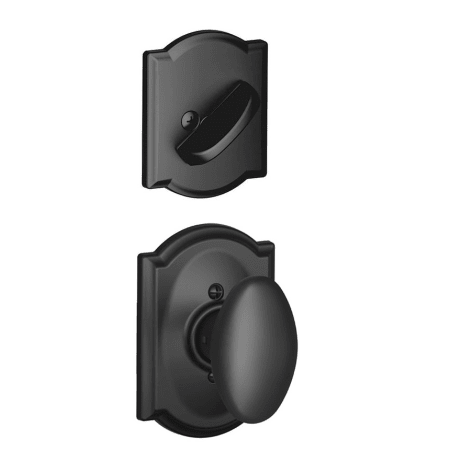 A large image of the Schlage F59-SIE-CAM Matte Black