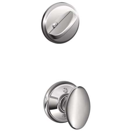 A large image of the Schlage F59-SIE Polished Chrome