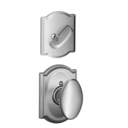 A large image of the Schlage F59-SIE-CAM Satin Chrome