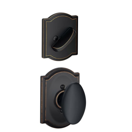 A large image of the Schlage F59-SIE-CAM Aged Bronze