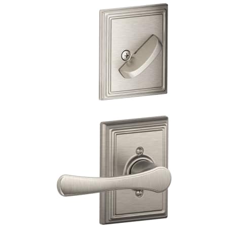 A large image of the Schlage F59-VLA-ADD Satin Nickel