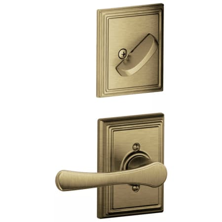 A large image of the Schlage F59-VLA-ADD Antique Brass