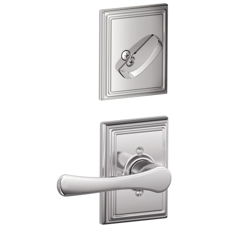 A large image of the Schlage F59-VLA-ADD Polished Chrome