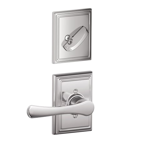 A large image of the Schlage F94-VLA-ADD Polished Chrome