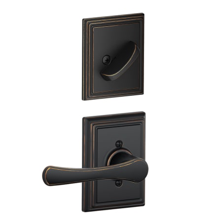 A large image of the Schlage F94-VLA-ADD Aged Bronze