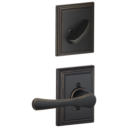 A large image of the Schlage F59-VLA-ADD Aged Bronze