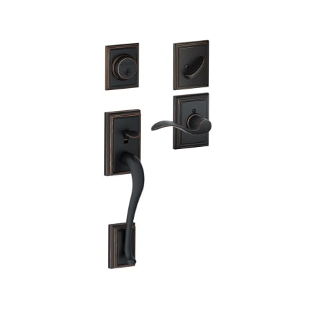A large image of the Schlage F60-ADD-ACC-ADD-LH Aged Bronze