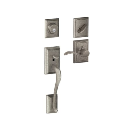 A large image of the Schlage F60-ADD-ACC-ADD-RH Distressed Nickel