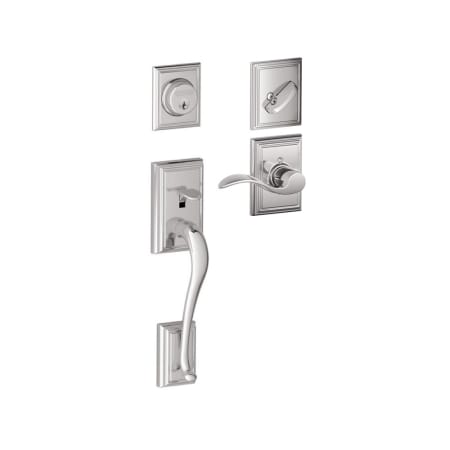 A large image of the Schlage F60-ADD-ACC-ADD-RH Polished Chrome