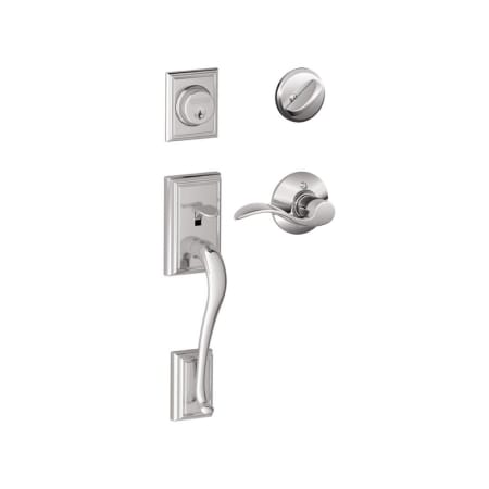 A large image of the Schlage F60-ADD-ACC-LH Polished Chrome