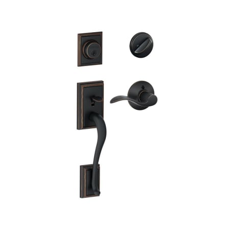 A large image of the Schlage F60-ADD-ACC-LH Aged Bronze