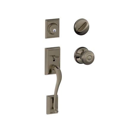 A large image of the Schlage F60-ADD-GEO Antique Pewter