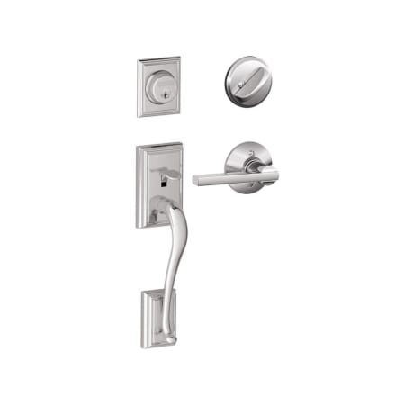 A large image of the Schlage F60-ADD-LAT Polished Chrome