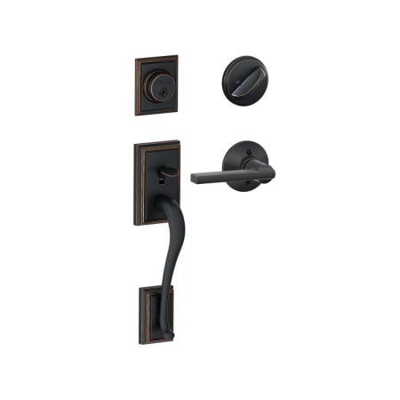 A large image of the Schlage F60-ADD-LAT Aged Bronze