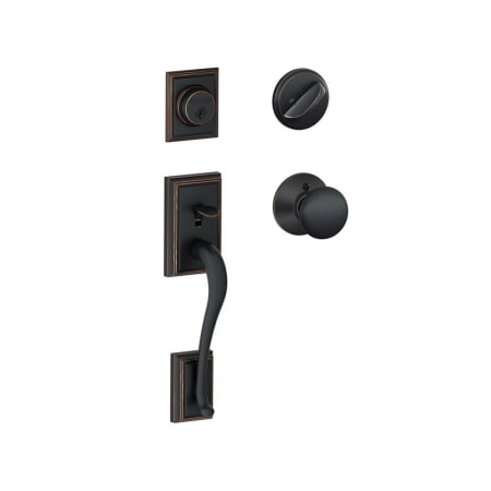A large image of the Schlage F60-ADD-PLY Aged Bronze