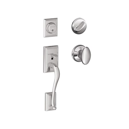 A large image of the Schlage F60-ADD-SIE Polished Chrome