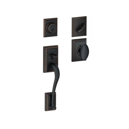 A large image of the Schlage F60-ADD-SIE-ADD Aged Bronze