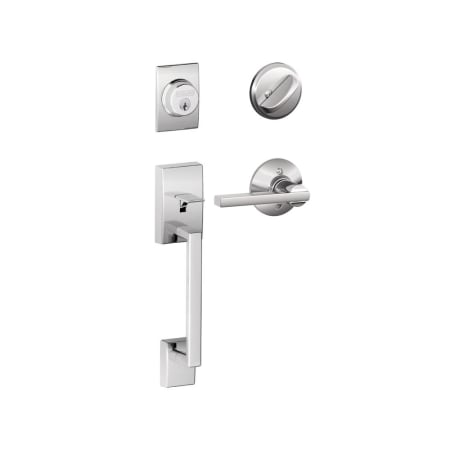 A large image of the Schlage F60-CEN-LAT Polished Chrome