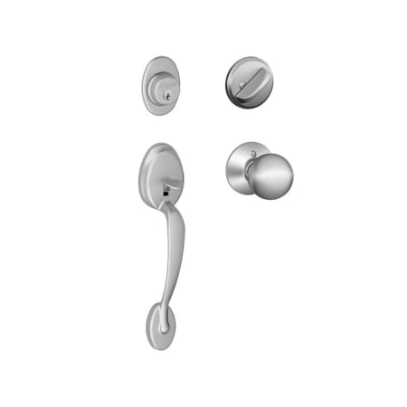 A large image of the Schlage F60-PLY-ORB Satin Chrome