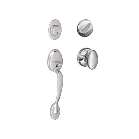 A large image of the Schlage F60-PLY-SIE Polished Chrome