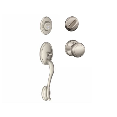 A large image of the Schlage F60-WKF-AND Satin Nickel