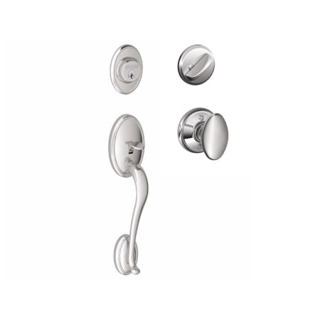 A large image of the Schlage F60-WKF-SIE Polished Chrome