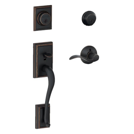 A large image of the Schlage F62-ADD-ACC-LH Aged Bronze