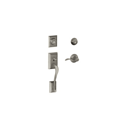 A large image of the Schlage F62-ADD-ACC-RH Distressed Nickel