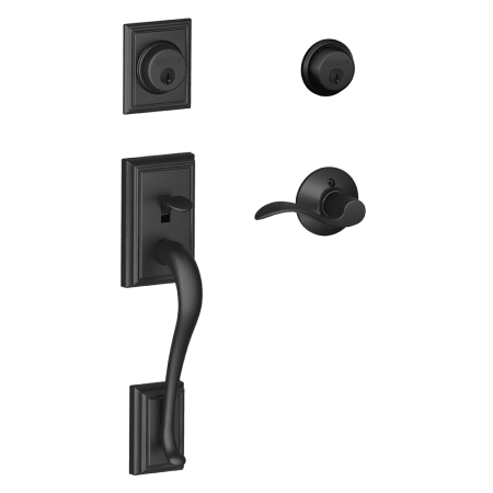A large image of the Schlage F62-ADD-ACC-RH Matte Black