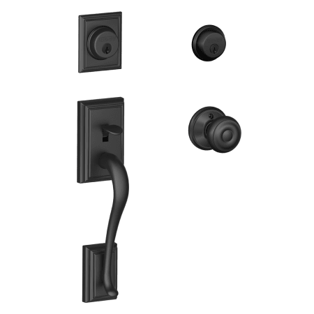 A large image of the Schlage F62-ADD-GEO Matte Black