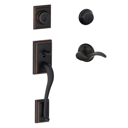 A large image of the Schlage F62-ADD-AVA-LH Aged Bronze