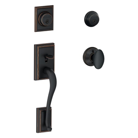 A large image of the Schlage F62-ADD-SIE Aged Bronze
