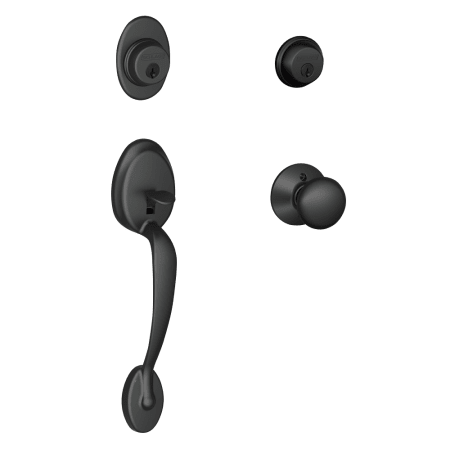A large image of the Schlage F62-PLY-PLY Matte Black