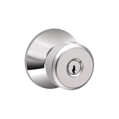 A large image of the Schlage F80-BWE Polished Chrome