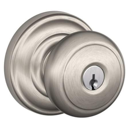 A large image of the Schlage F80-AND-AND Satin Nickel
