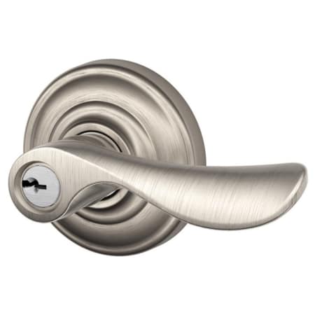 A large image of the Schlage F80-CHP-AND-RH Satin Nickel