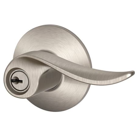 A large image of the Schlage F80-SAC-RH Satin Nickel