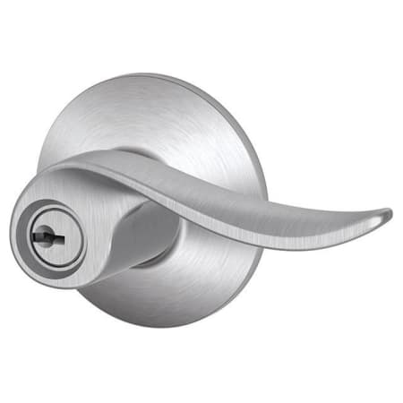 A large image of the Schlage F80-SAC-RH Satin Chrome