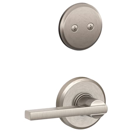 A large image of the Schlage F94-LAT-GSN Satin Nickel